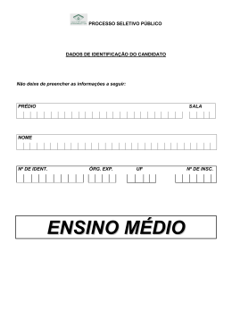 Prova Ensino M&eacute;dio