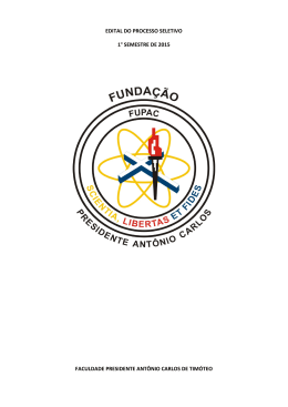 do Edital - Inscrições abertas para o vestibular!