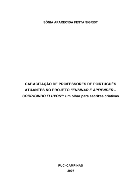 CAPACITAÇÃO DE PROFESSORES DE PORTUGUÊS ATUANTES