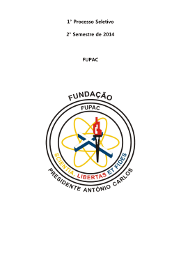2&deg; Processo Seletivo