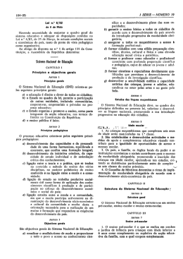 Lei N&ordm; 6/92 - Minist&eacute;rio da Educa&ccedil;&atilde;o