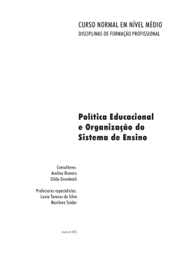 política educacional e organização do sistema de ensino