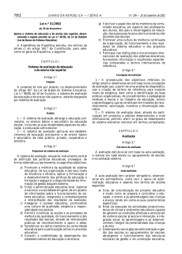 Lei no 31/2002 - Inspecção Geral da Educação e Ciência