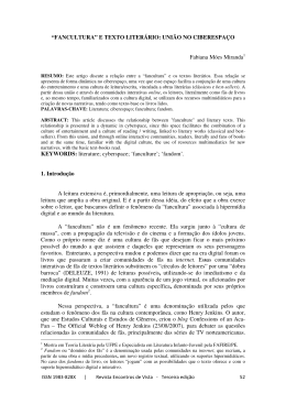 &ldquo;FANCULTURA&rdquo; E TEXTO LITER&Aacute;RIO: UNI&Atilde;O NO CIBERESPA&Ccedil;O
