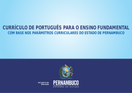 Portugu&ecirc;s (Ensino Fundamental) - Secretaria de Educa&ccedil;&atilde;o de