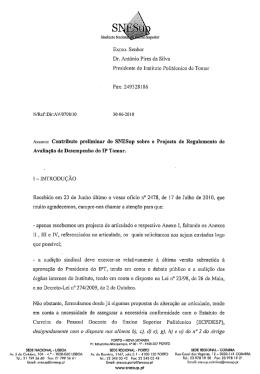 Exmo. Senhor Dr. António Pires da Silva Presidente do Instituto