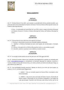 Rock da Terra - Prefeitura Municipal de Castro