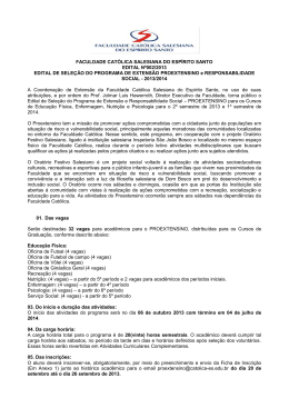 FACULDADE CAT&Oacute;LICA SALESIANA DO ESP&Iacute;RITO SANTO
