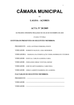 Acta n.º 28 - município de lagoa