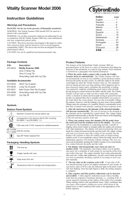 Vitality Scanner Model 2006