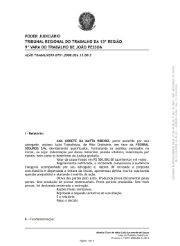 poder judici&aacute;rio tribunal regional do trabalho da 13&ordf; regi&atilde;o 9&ordf; vara