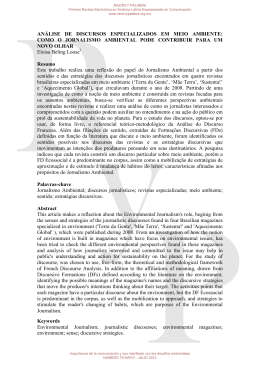 RAN&Aacute;LISE DE DISCURSOS ESPECIALIZADOS