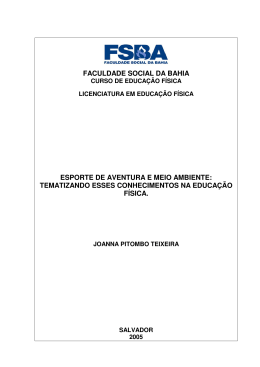 Esportes de Aventura e Meio Ambiente