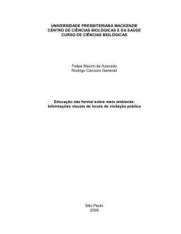 Educa&ccedil;&atilde;o n&atilde;o Formal sobre Meio Ambiente