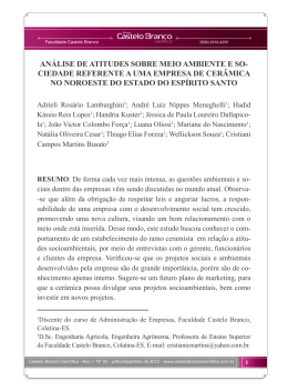 An&aacute;lise de atitudes sobre meio ambiente e sociedade referente a