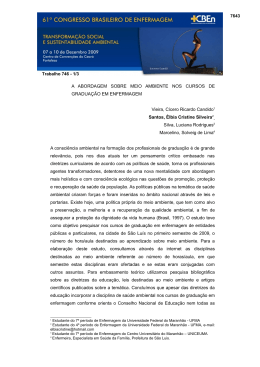 a abordagem sobre meio ambiente nos cursos de