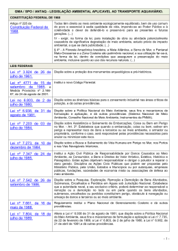 Legisla&ccedil;&atilde;o Ambiental