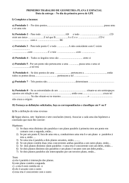 PRIMEIRO TRABALHO DE GEOMETRIA PLANA E ESPACIAL Data