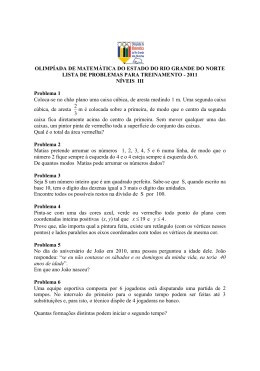 Lista 02/2011 - Olimpíadas de Matemática do Rio Grande do Norte