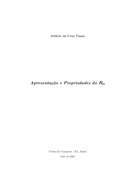 Apresenta&ccedil;&atilde;o e Propriedades do R n
