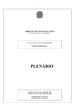 PLEN&Aacute;RIO - Tribunal de Contas da Uni&atilde;o