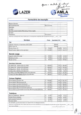 Contrato de adesão da Lazer - Visão Antenas, Lda.