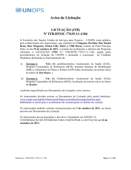 Aviso de Licita&ccedil;&atilde;o