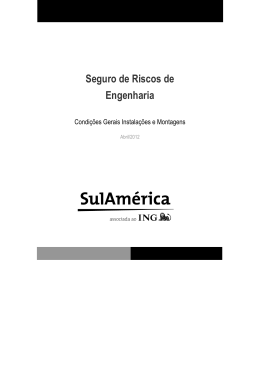 SEGURO DE RISCOS DE ENGENHARIA