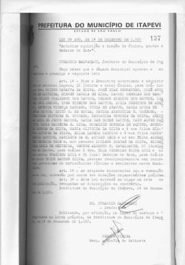 PREFEITURA DO MUNICIPIO DE ITAPEVI
