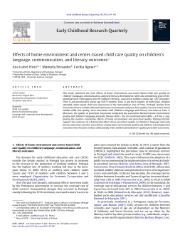 Early Childhood Research Quarterly Effects of home environment