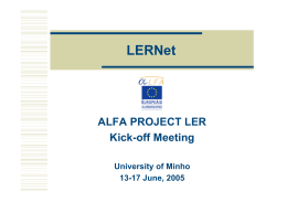 LERNet - Wiki - Universidade do Minho