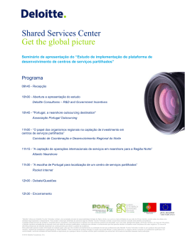 Shared Services Center Get the global picture - CCDR-N