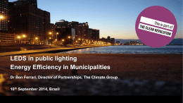 LEDS in public lighting Energy Efficiency in Municipalities