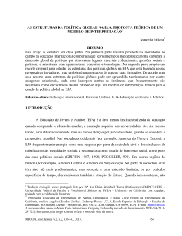 AS ESTRUTURAS DA POL&Iacute;TICA GLOBAL NA EJA