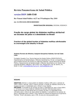 Fra&ccedil;&atilde;o da carga global do diabetes mellitus