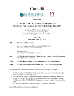 “THE FUTURE OF GLOBAL GOVERNANCE – BRAZIL IN THE