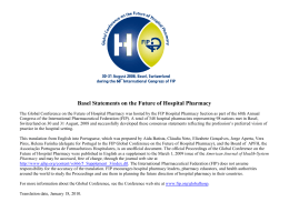 FIP Global Conference on the Future of Hospital Pharmacy