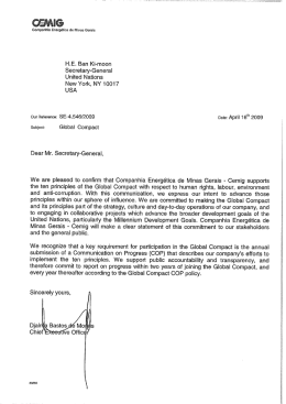 Letter of commitment