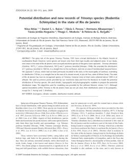 Potential distribution and new records of Trinomys species