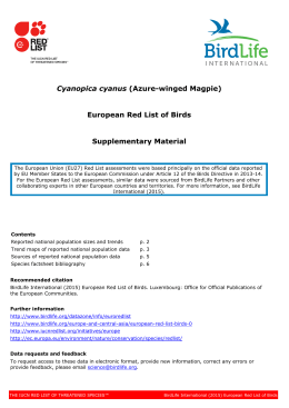 Supplementary PDF - BirdLife International
