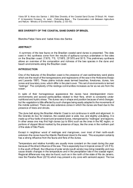 BEE DIVERSITY OF THE COASTAL SAND DUNES OF
