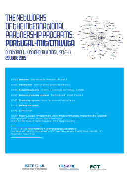 The Networks of the International Partnership Programs: portugal