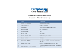 European Democratic Citizenship Awards Composition of the