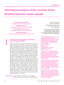 International analysis of the countries where Brazilian