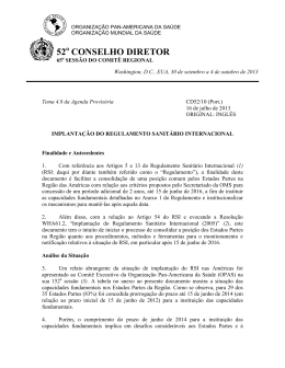 IMPLEMENTATION OF THE INTERNATIONAL HEALTH