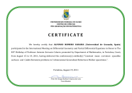 Certificado de conferencista - Universidade Federal do Ceará