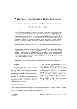 301 The Role of Biomass in the Transformation of the International
