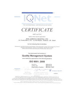 IS0 9001-IQNet - The International Certification Network