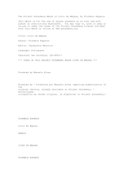 The Project Gutenberg EBook of Livro de Mágoas, by