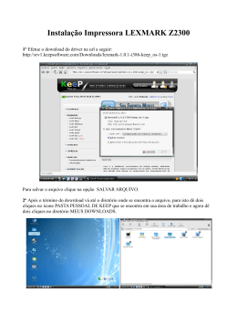 Instala&ccedil;&atilde;o Impressora LEXMARK Z2300